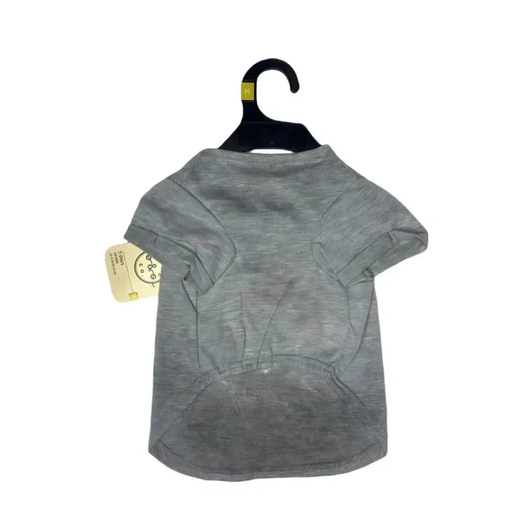 Bond & Co Knot Today Dog T-Shirt Medium Gray Anchor Nautical Tee NWT